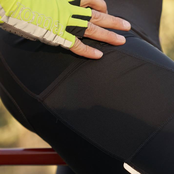 Joma 82P4R790 أسود أصفر فلوري شورت ركوب الدراجات كرونو رجال