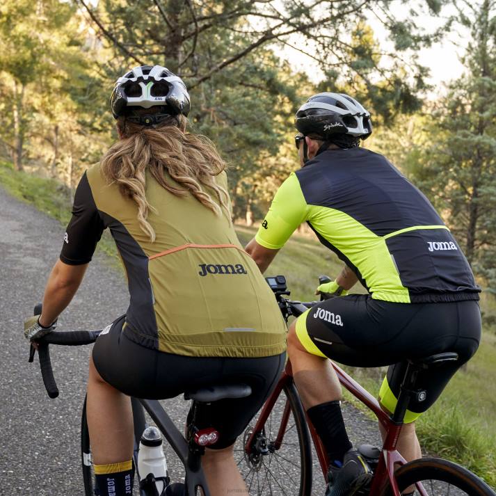 Joma 82P4R790 أسود أصفر فلوري شورت ركوب الدراجات كرونو رجال