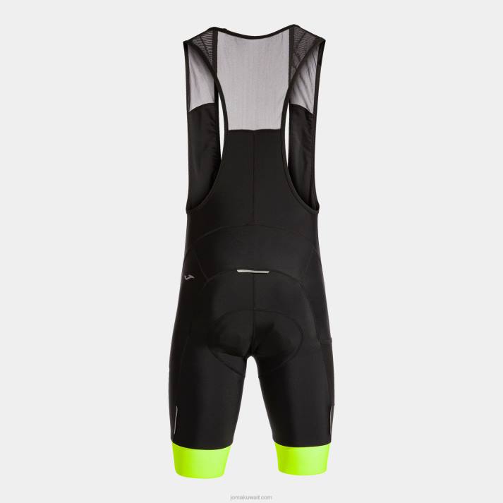 Joma 82P4R790 أسود أصفر فلوري شورت ركوب الدراجات كرونو رجال