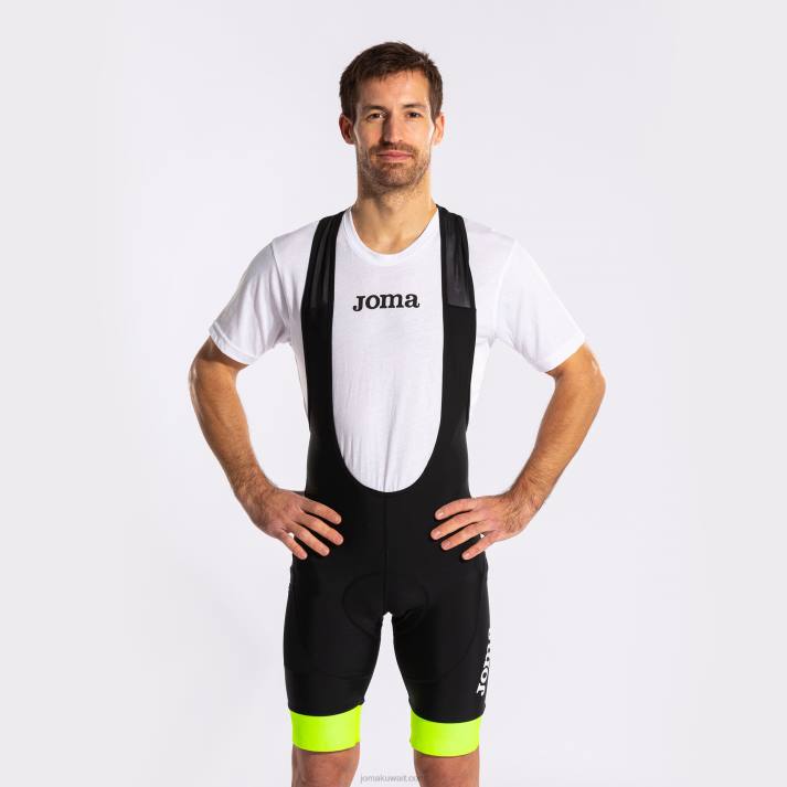 Joma 82P4R790 أسود أصفر فلوري شورت ركوب الدراجات كرونو رجال
