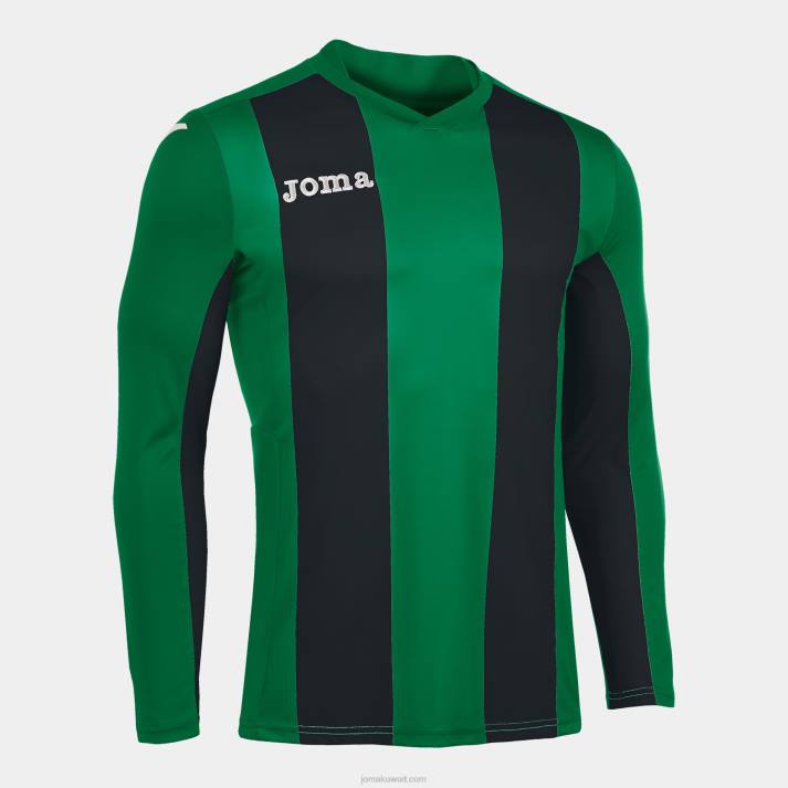 Joma 82P4R791 أخضر أسود قميص بيزا كم طويل رجال