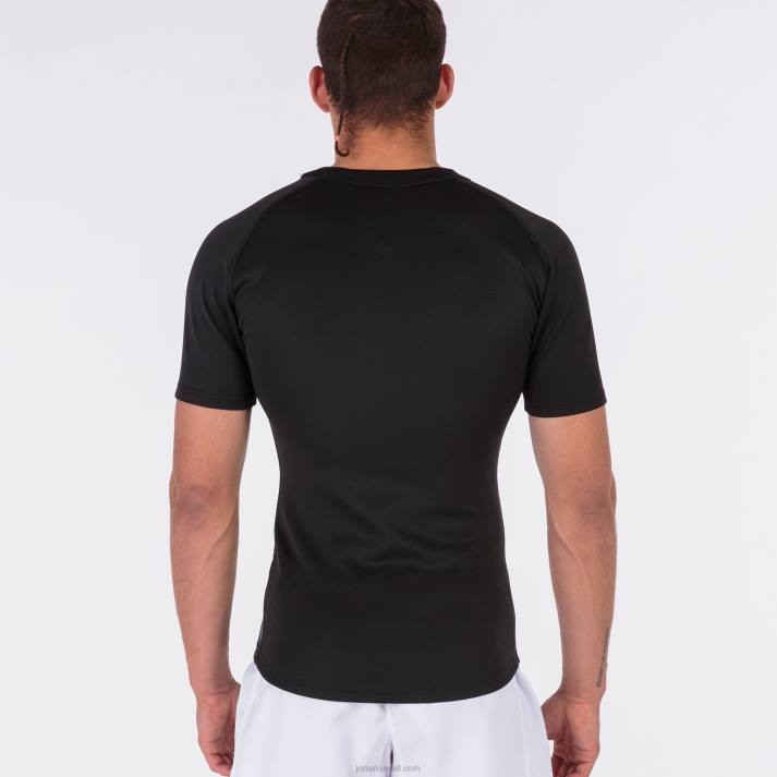 Joma 82P4R797 أسود رمادي غامق قميص بأكمام قصيرة هاكا رجال