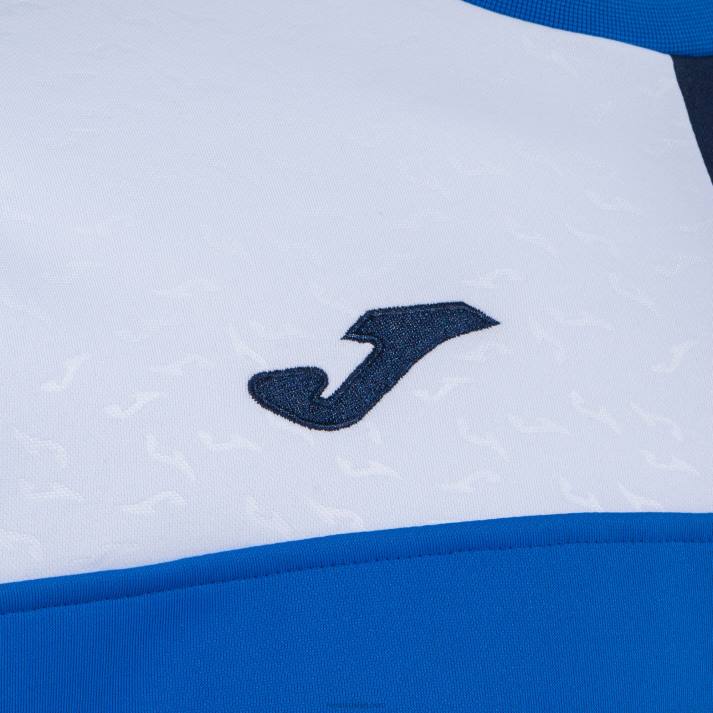 Joma 82P4R7 الأزرق الملكي الأزرق الداكن الأبيض طاقم قميص من النوع الثقيل v رجال