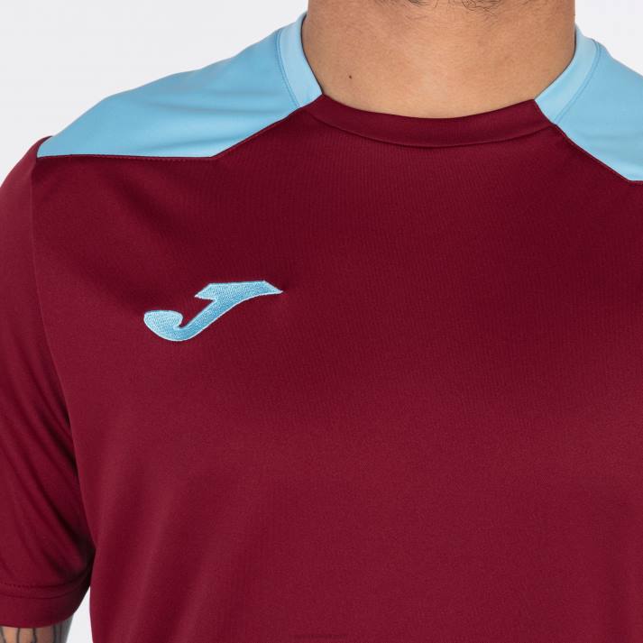 Joma 82P4R806 بورجوندي السماء الزرقاء بطولة قميص قصير الأكمام سادسا رجال