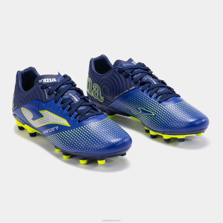 Joma 82P4R80 الأزرق الملكي الأخضر الفلوريسنت حذاء كرة القدم Xpander 23 FG
