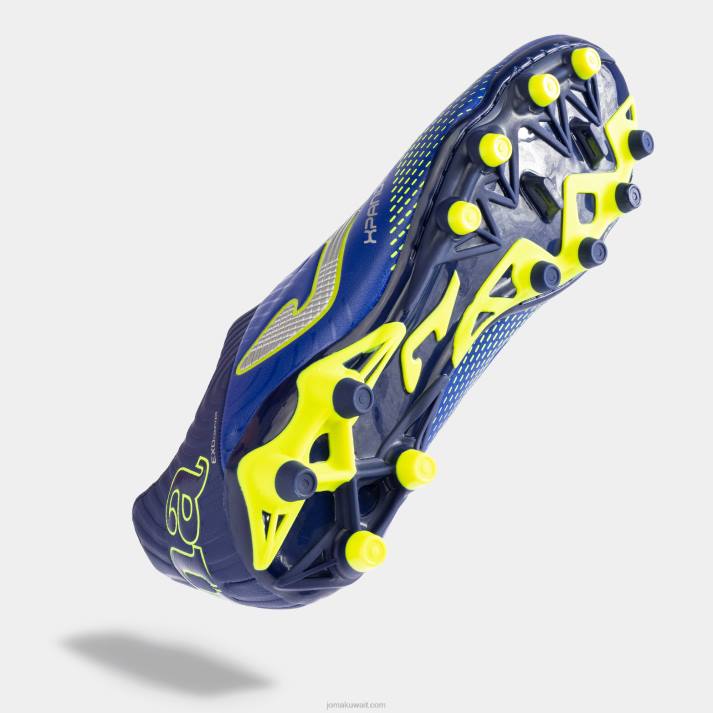 Joma 82P4R80 الأزرق الملكي الأخضر الفلوريسنت حذاء كرة القدم Xpander 23 FG