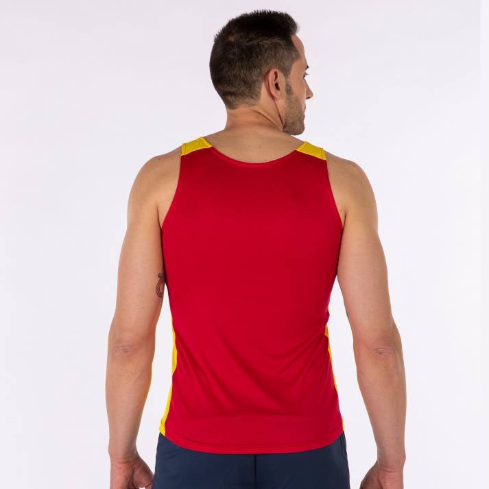 Joma 82P4R811 احمر اصفر أعلى سجل للدبابات الثاني رجال