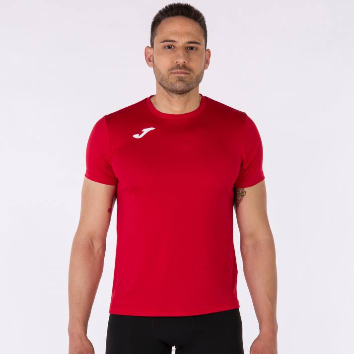 Joma 82P4R812 أحمر قميص قصير الأكمام سجل الثاني رجال