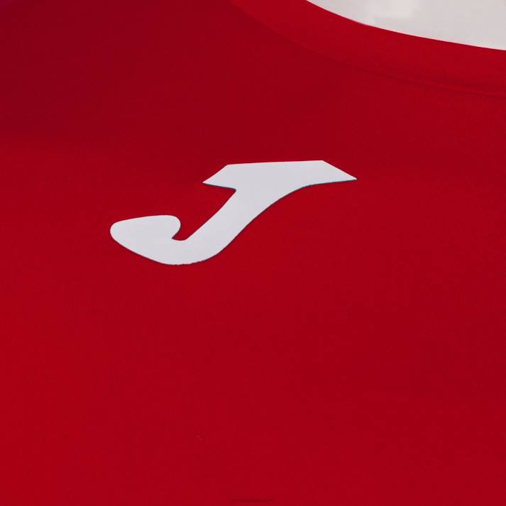 Joma 82P4R812 أحمر قميص قصير الأكمام سجل الثاني رجال