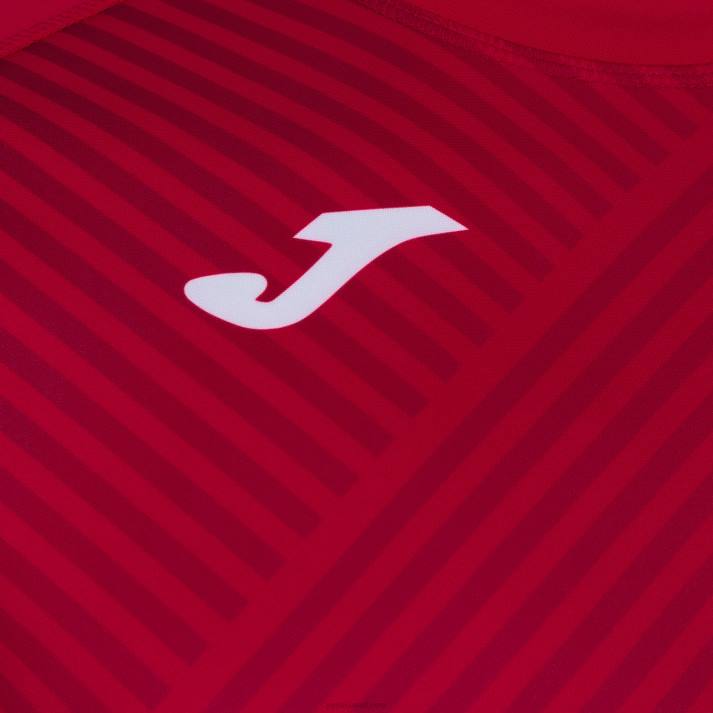 Joma 82P4R814 أحمر قميص بأكمام قصيرة haka ii رجال