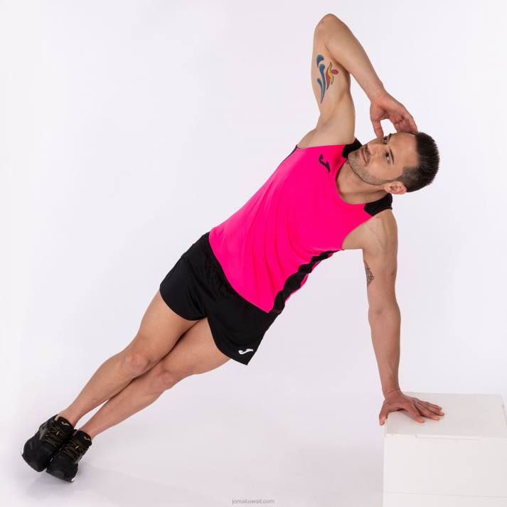 Joma 82P4R818 نيون وردي أسود أعلى سجل للدبابات الثاني رجال