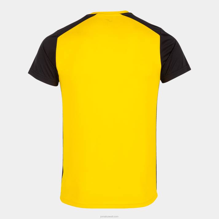 Joma 82P4R820 أصفر أسود قميص قصير الأكمام سجل الثاني رجال