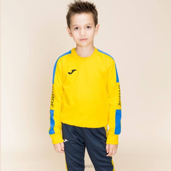 Joma 82P4R826 أصفر أزرق ملكي بطولة قميص من النوع الثقيل الرابع رجال