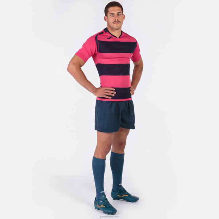Joma 82P4R830 بنفسجي وردي قميص قصير الأكمام prorugby الثاني رجال