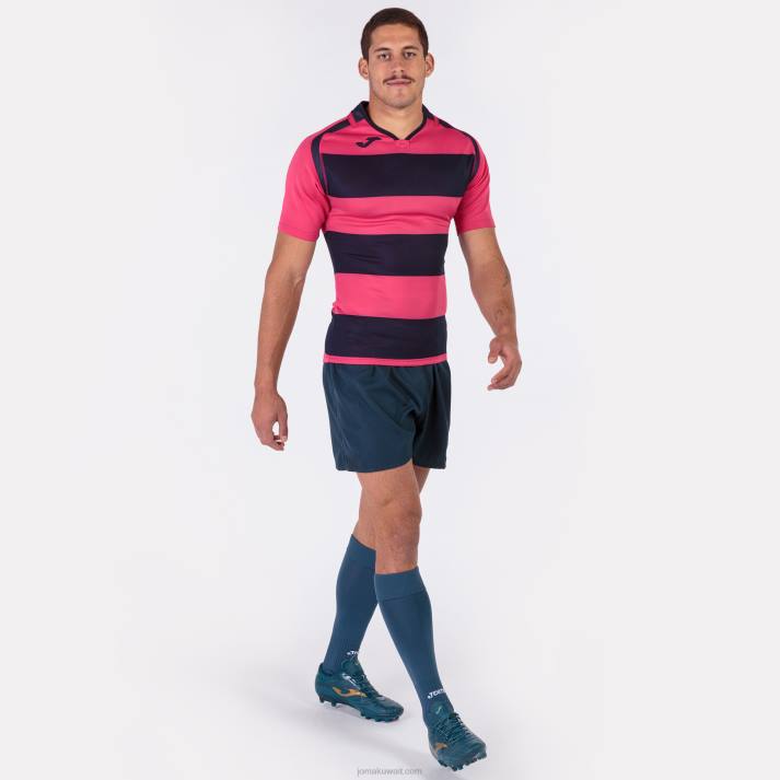 Joma 82P4R830 بنفسجي وردي قميص قصير الأكمام prorugby الثاني رجال