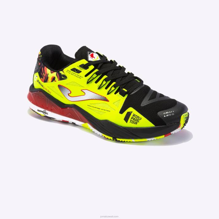 Joma 82P4R839 أسود أصفر فلوري أحذية تي تدور 23 طين رجال