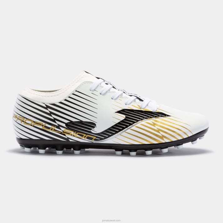 Joma 82P4R852 أبيض أسود حذاء كرة القدم دفع كوب 23 عشب صناعي