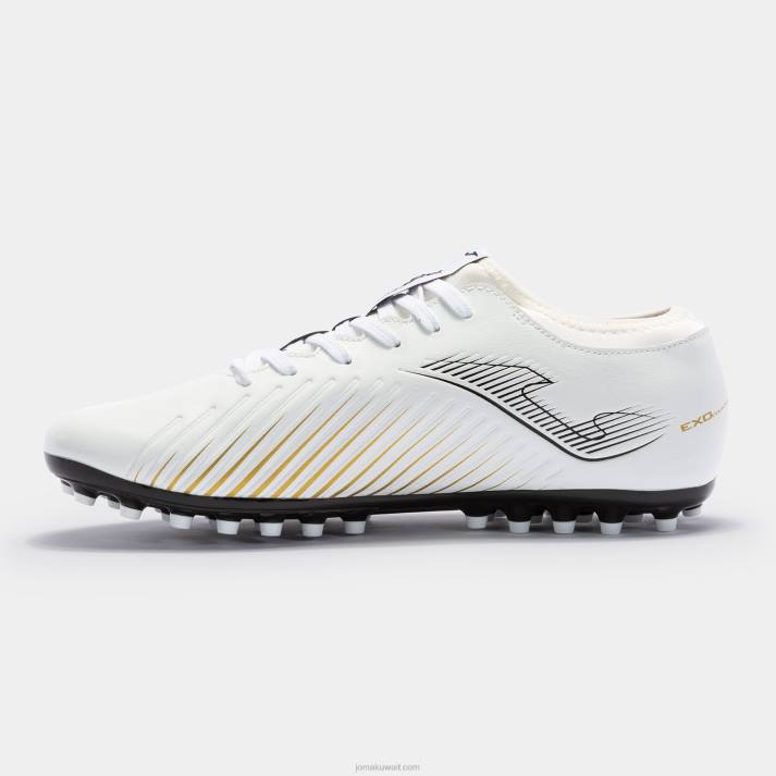 Joma 82P4R852 أبيض أسود حذاء كرة القدم دفع كوب 23 عشب صناعي