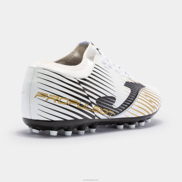 Joma 82P4R852 أبيض أسود حذاء كرة القدم دفع كوب 23 عشب صناعي