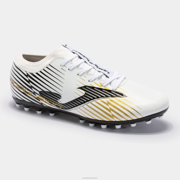 Joma 82P4R852 أبيض أسود حذاء كرة القدم دفع كوب 23 عشب صناعي