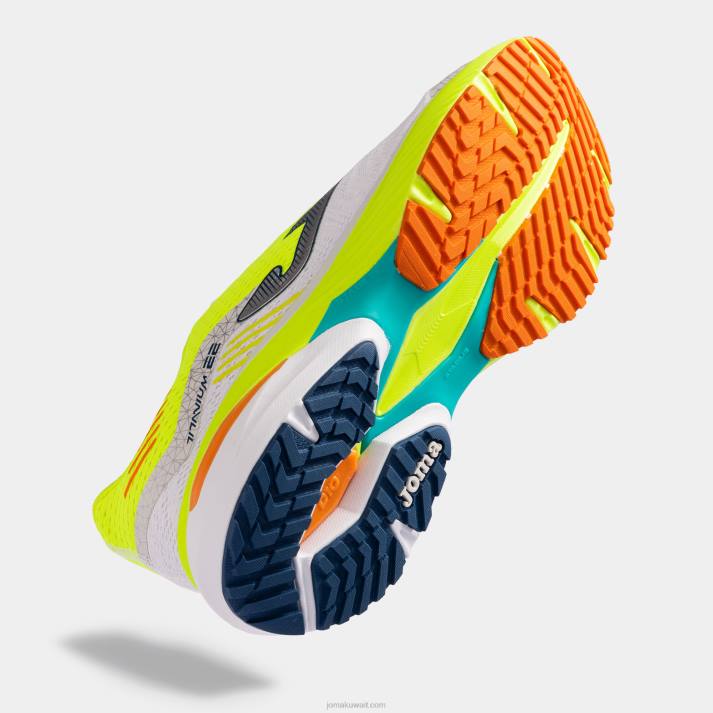 Joma 82P4R857 أبيض أصفر فلوري حذاء الجري التيتانيوم 23 رجال