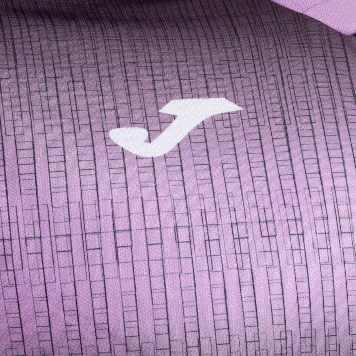 Joma 82P4R866 أسود أرجواني قميص بأكمام قصيرة النمر v رجال