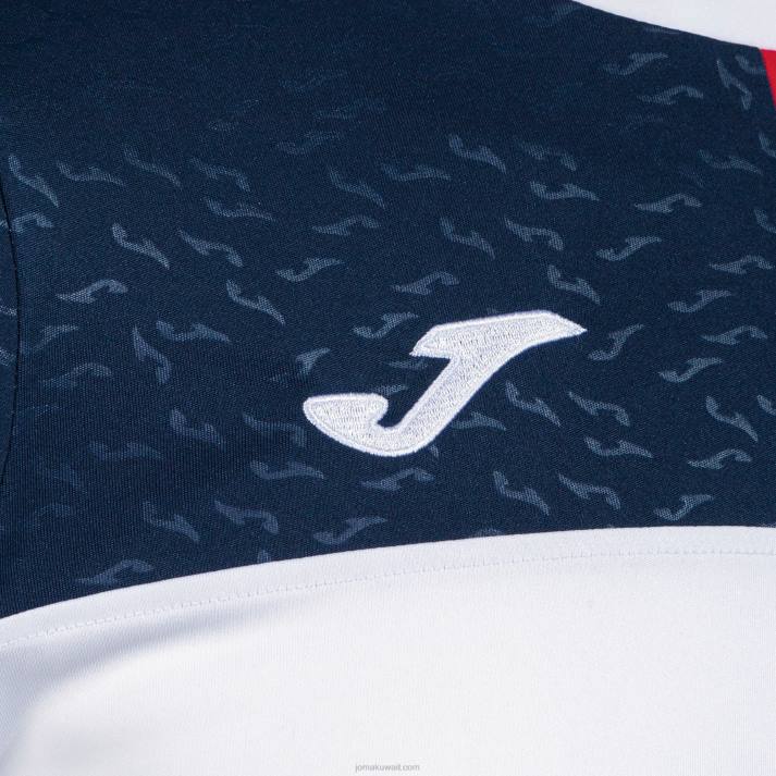 Joma 82P4R882 أبيض أحمر أزرق كحلي قميص طاقم قصير الأكمام v رجال