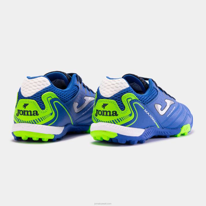 Joma 82P4R891 الأزرق الملكي الأخضر الفلوريسنت حذاء كرة القدم ماكسيما 23 تيرف