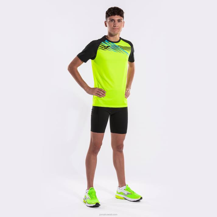 Joma 82P4R896 نيون أصفر أسود قميص قصير الأكمام النخبة x رجال