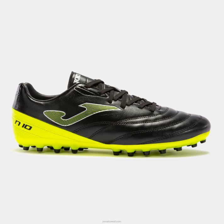 Joma 82P4R900 أسود أصفر فلوري حذاء كرة القدم numero-10 23 من العشب الصناعي