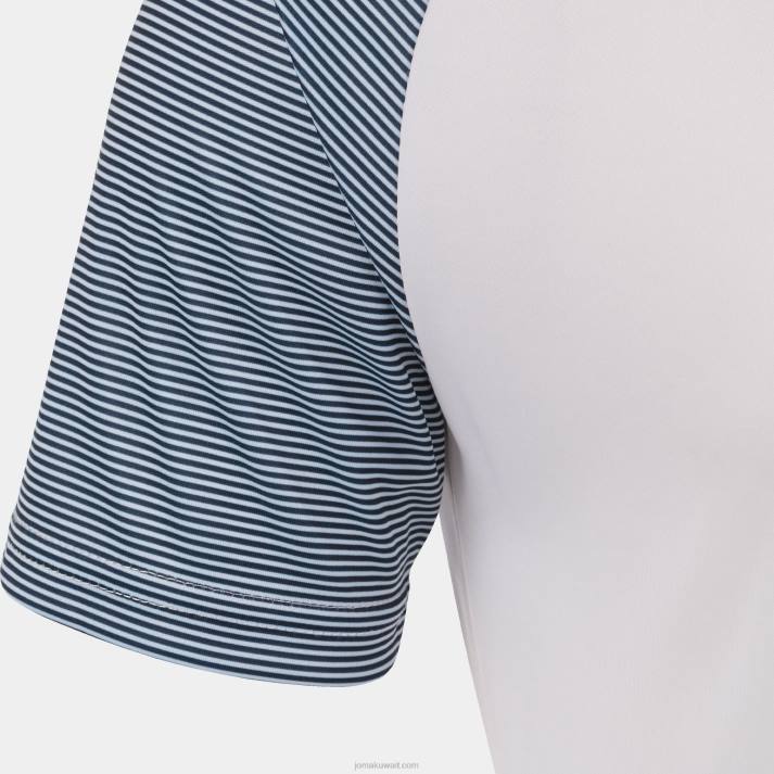 Joma 82P4R922 أبيض كحلي قميص قصير الأكمام أساسي الثاني رجال