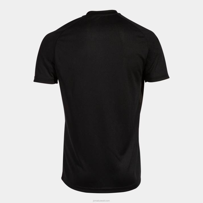 Joma 82P4R92 بورجوندي أسود قميص بأكمام قصيرة النمر v رجال