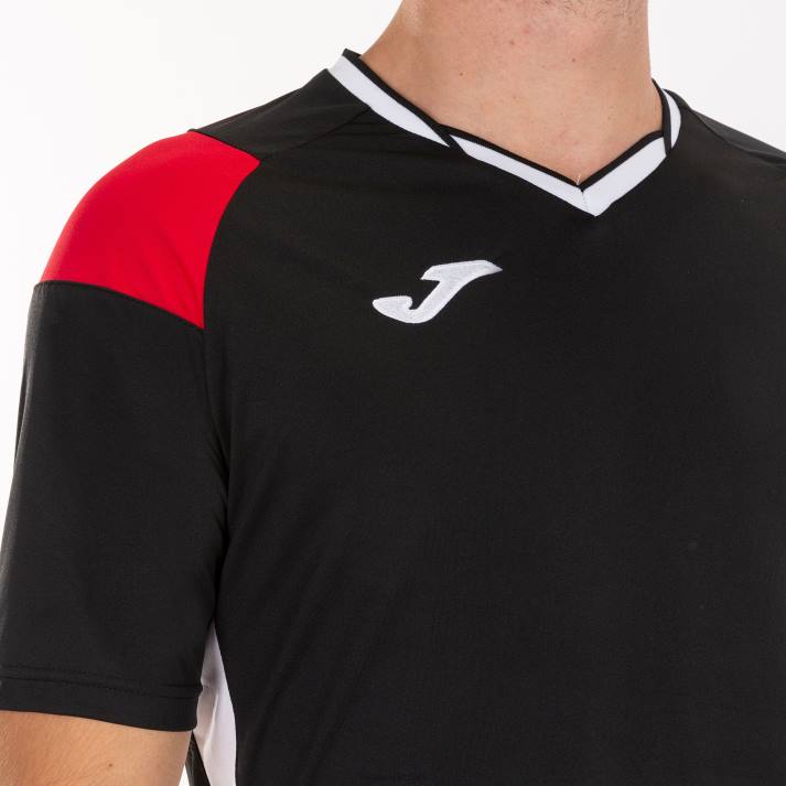 Joma 82P4R935 أسود أحمر أبيض قميص قصير الأكمام طاقم ثالثا رجال