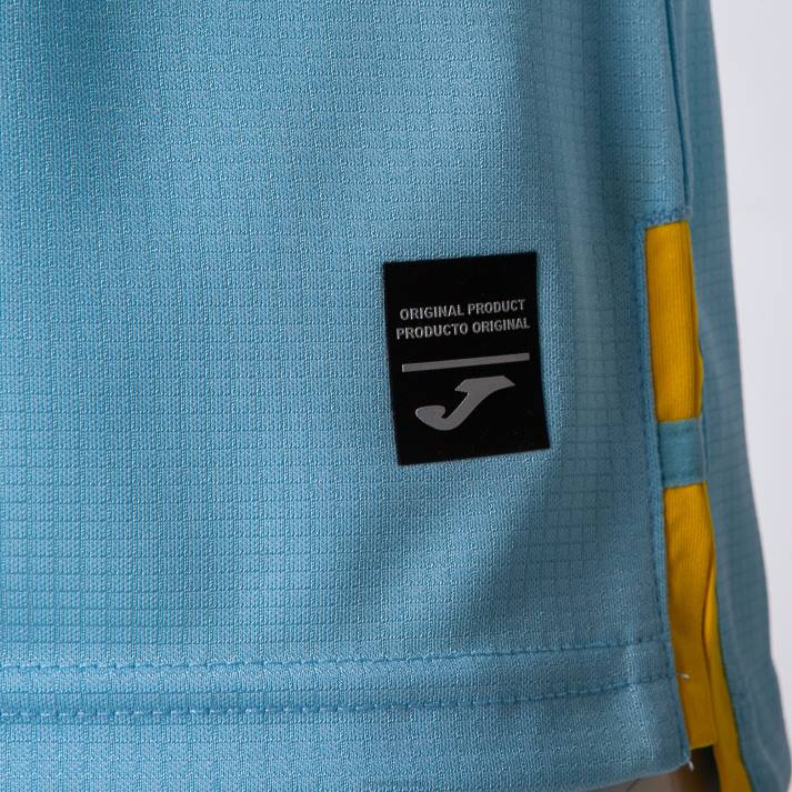 Joma 82P4R936 السماء الزرقاء قميص قصير الأكمام 2nd اختيار الزي الاسباني لكرة الصالات