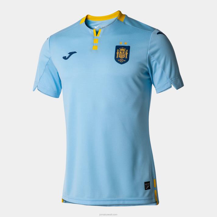 Joma 82P4R936 السماء الزرقاء قميص قصير الأكمام 2nd اختيار الزي الاسباني لكرة الصالات