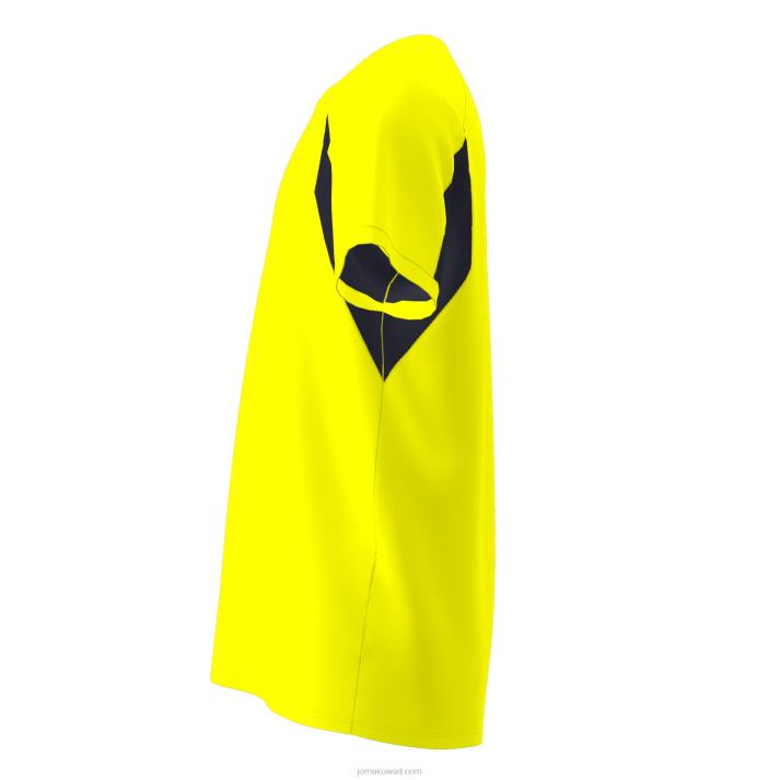 Joma 82P4R938 نيون أصفر أسود قميص قصير الأكمام colle رجال