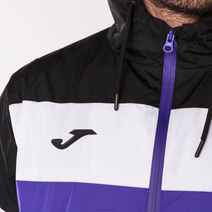 Joma 82P4R943 أسود أرجواني طاقم سترة المطر رابعا رجال