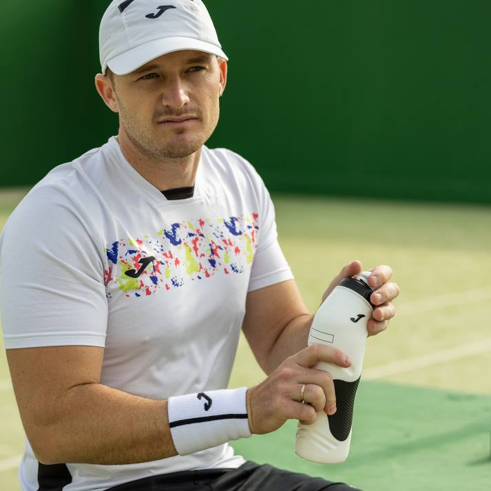 Joma 82P4R956 أبيض متعدد الألوان قميص قصير الأكمام التحدي رجال