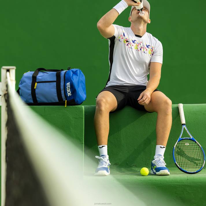 Joma 82P4R956 أبيض متعدد الألوان قميص قصير الأكمام التحدي رجال