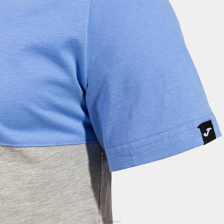 Joma 82P4R957 مزيج أزرق رمادي قميص قصير الاكمام كاليفورنيا رجال