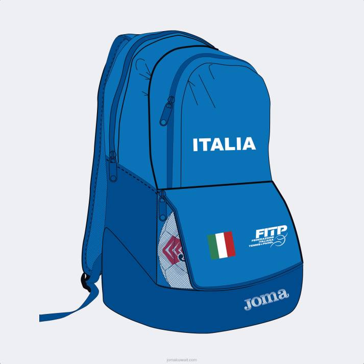 Joma 82P4R959 الأزرق الملكي الاتحاد الإيطالي لكرة المضرب والباديل على ظهره