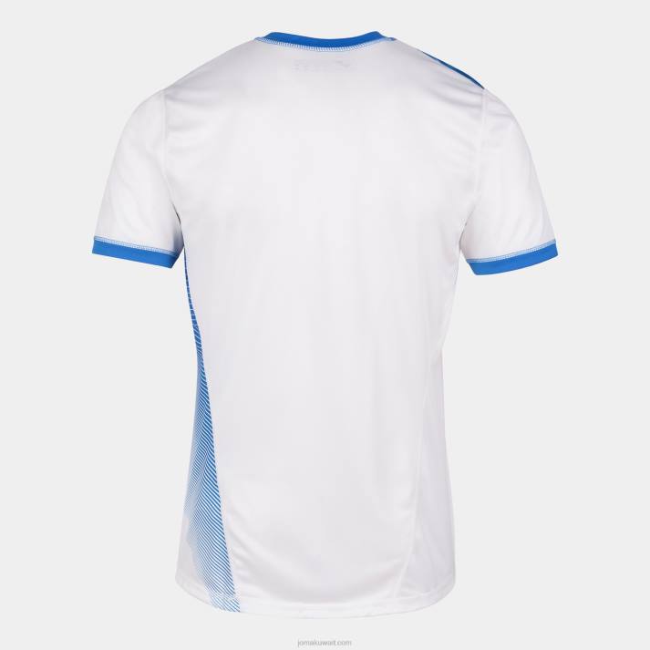 Joma 82P4R973 أبيض أزرق ملكي قميص قصير الأكمام الحسبة الثاني رجال