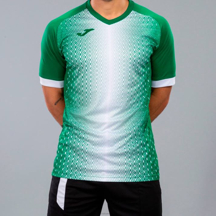 Joma 82P4R974 أبيض أخضر قميص بأكمام قصيرة سوبر نوفا رجال