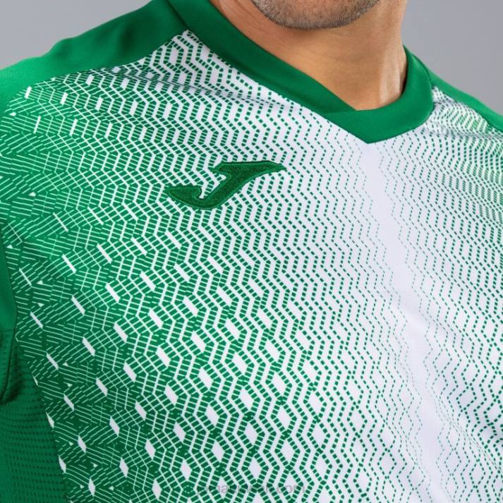 Joma 82P4R974 أبيض أخضر قميص بأكمام قصيرة سوبر نوفا رجال