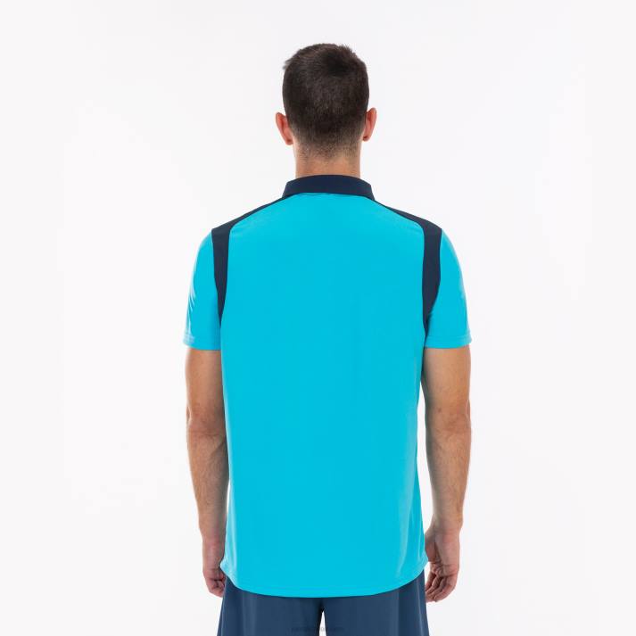 Joma 82P4R975 الفلورسنت الفيروز الأزرق الداكن بطولة قميص بولو بأكمام قصيرة v رجال