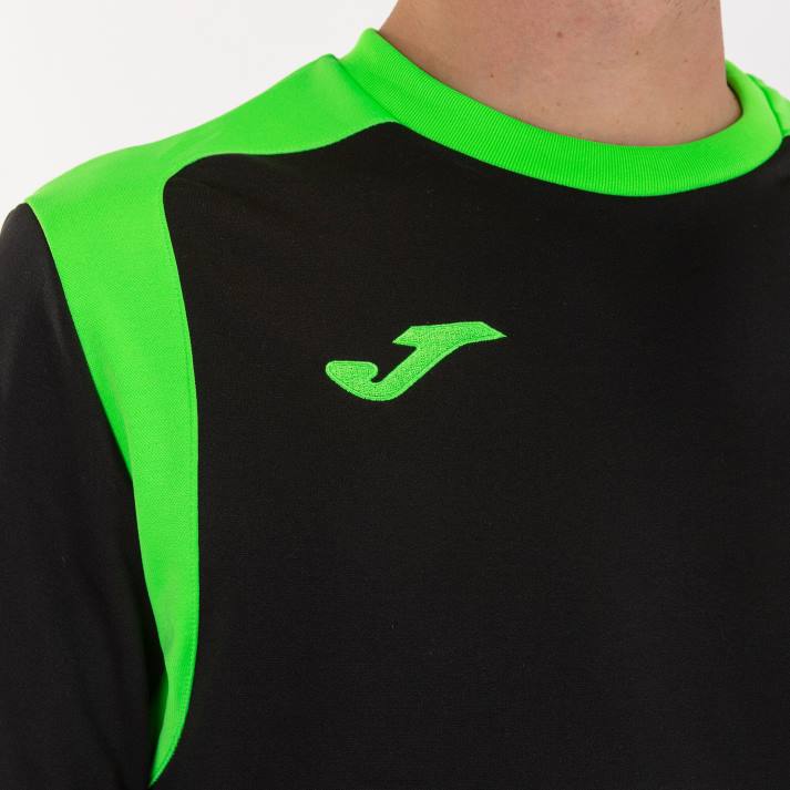Joma 82P4R977 أسود أخضر نيون بطولة قميص من النوع الثقيل v رجال