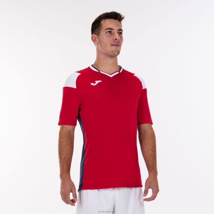 Joma 82P4R978 أحمر أبيض أزرق كحلي قميص قصير الأكمام طاقم ثالثا رجال