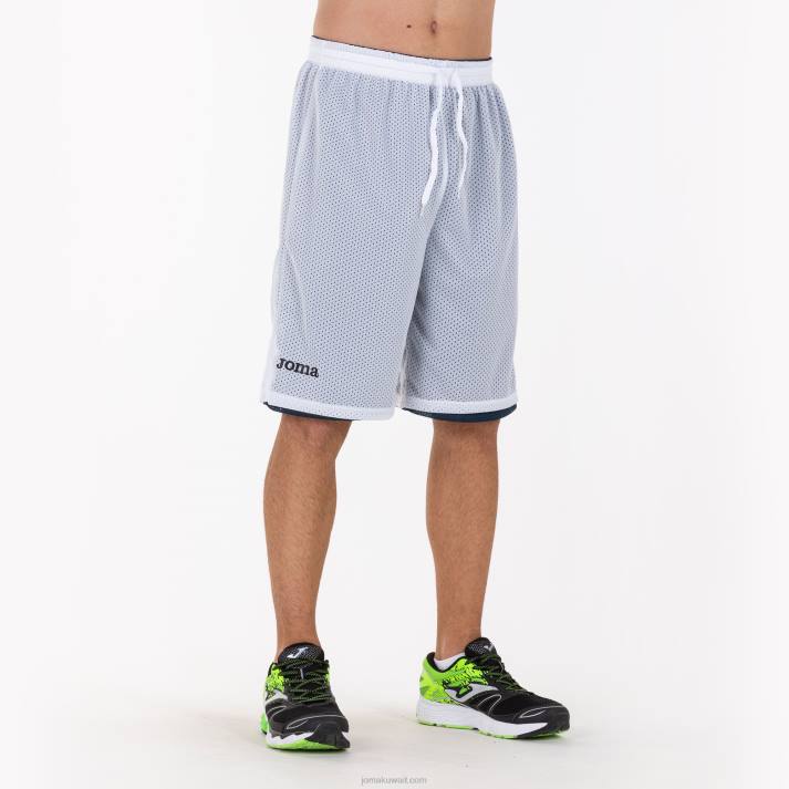 Joma 82P4R998 الأزرق الداكن الأبيض الصاعد السراويل القصيرة رجال